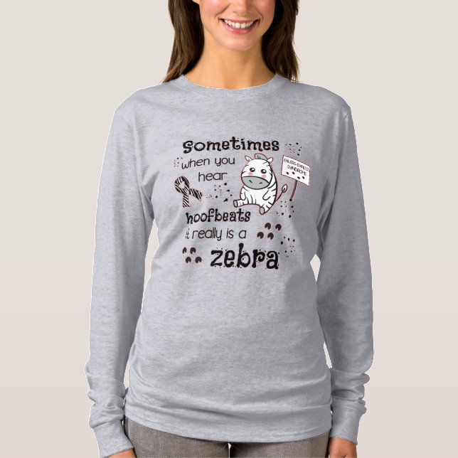 Ehlers-Danlos Syndrome Zebra Awareness T-Shirt (Front)