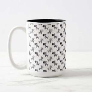 Ehlers Danlos Syndrome Zebra Two-Tone Coffee Mug