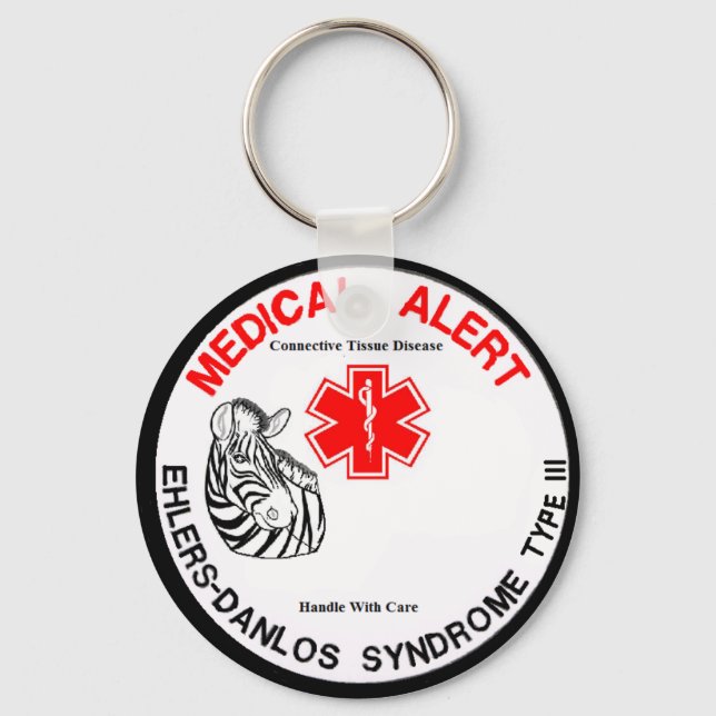 Ehlers Danlos Type 3 Medical Alert Keychain (Front)