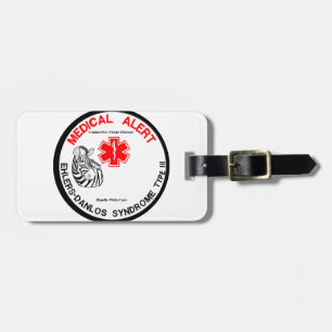 Ehlers Danlos Type 3 Medical Alert Luggage Tag