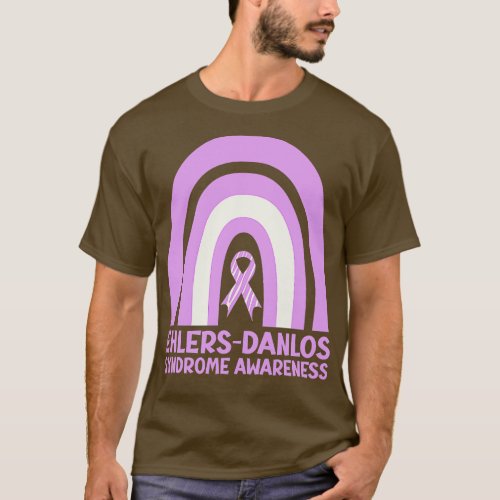 EhlersDanlos Syndrome Awareness Ribbon Purple Boho T_Shirt