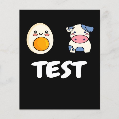 Ei Kuh Test IQ Test Cute Farmer Design Flyer