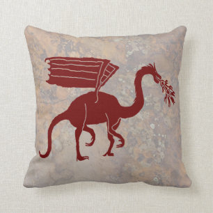 Eiagon Dragon Petroglyph Throw Pillow