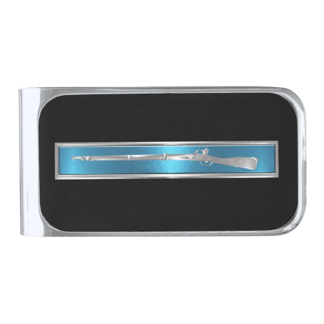 EIB Expert Infantryman Badge Silver Finish Money Clip (Front)
