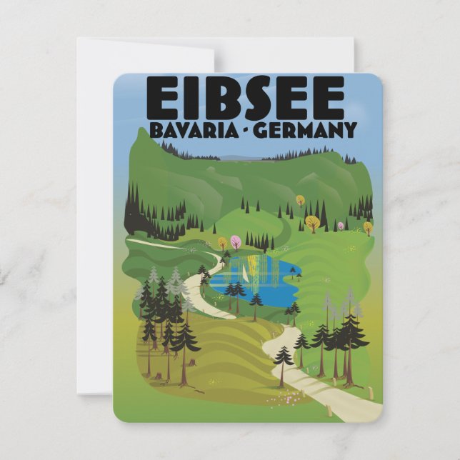 Eibsee Germany travel poster. (Front)