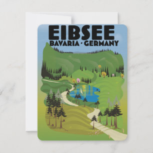 Eibsee Germany travel poster.