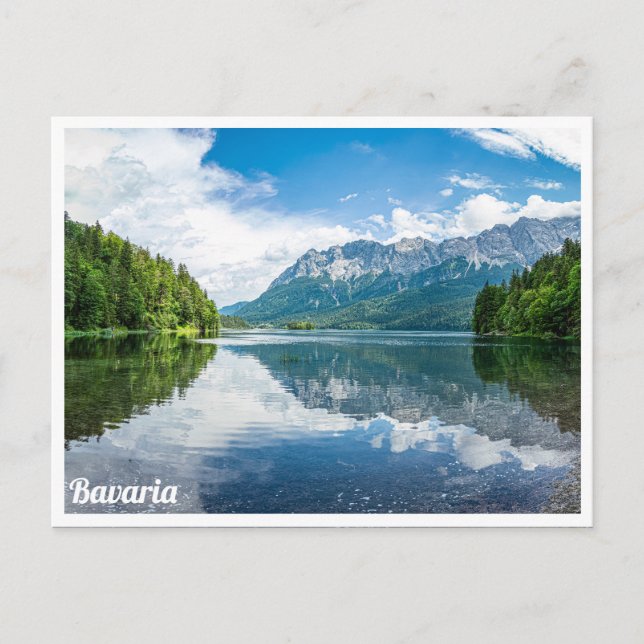 Eibsee lake in Bavaria, Germany Postcard (Front)