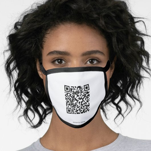EICAR Test QR Code Face Mask (Worn Her)
