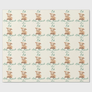 Eid Al Adha Beige Cute Sheep Dinner Wrapping Paper