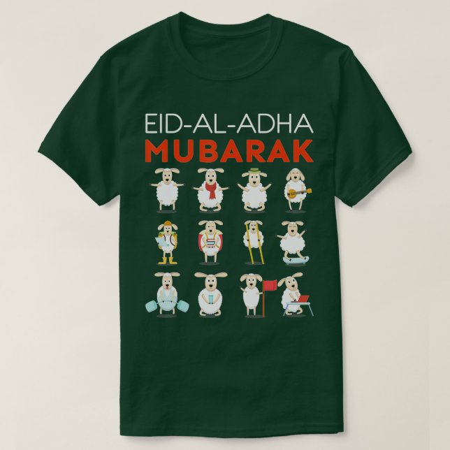 Eid Al Adha Eid Mubarak Happy Eid Day Muslim (1)  T-Shirt (Design Front)