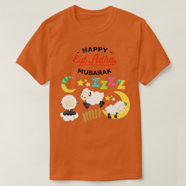 Eid Al Adha Eid Mubarak Happy Eid Day Muslim  T-Shirt (Design Front)