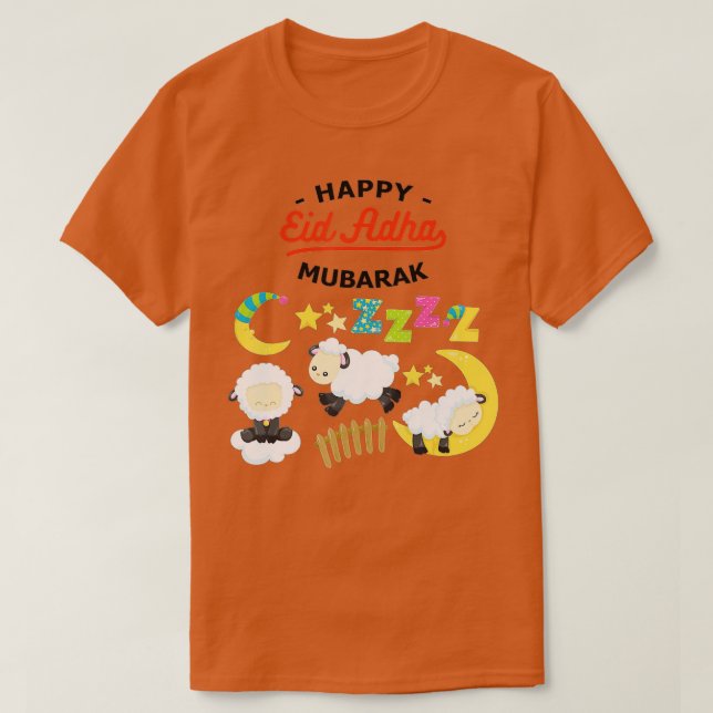 Eid Al Adha Eid Mubarak Happy Eid Day Muslim  T-Shirt (Design Front)