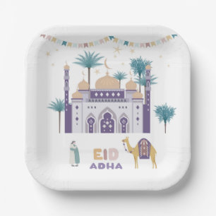 Eid Al Adha in decorative style 1 Paper Plates