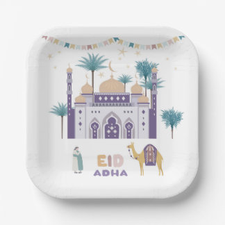 Eid Al Adha in decorative style 1 Paper Plates