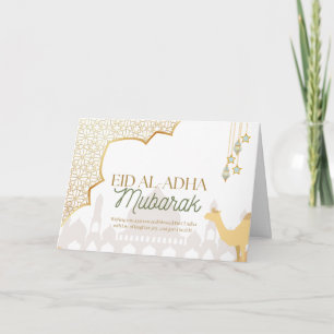 Eid Al-Adha Mubarak Camel Card 2026