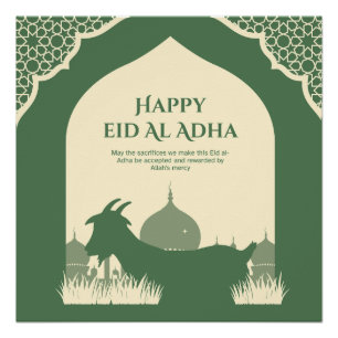 Eid al Adha Mubarak 🌙✨ Celebration of Sacrifice & Poster