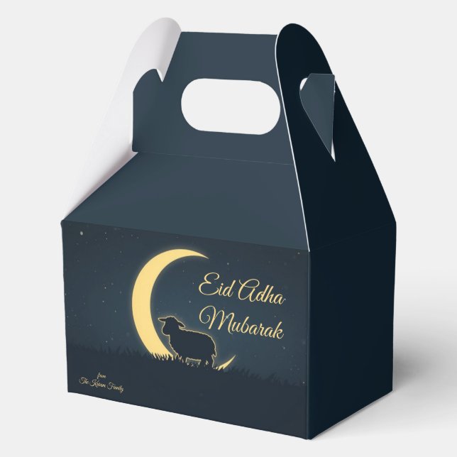 Eid  Al Adha Mubarak  Elegant Dinner  Favor Boxes (Back)