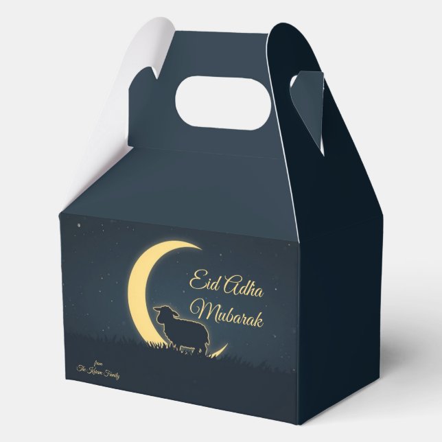 Eid  Al Adha Mubarak  Elegant Favor Boxes (Front)