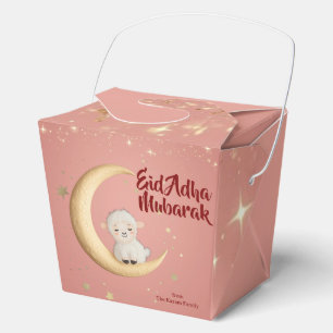 Eid  Al Adha Mubarak  Modern Pink Favor Boxes