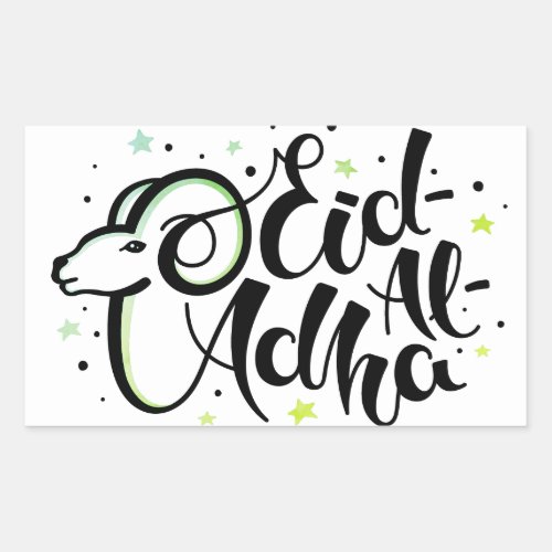 Eid al_adha mubarak rectangular sticker