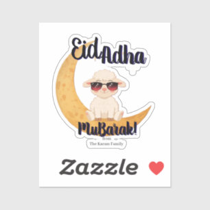Eid Al-Adha Mubarak Sticker, Personalized Eid Sticker