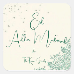 Eid Al Adha Personalized Eid Mubarak Square Sticker