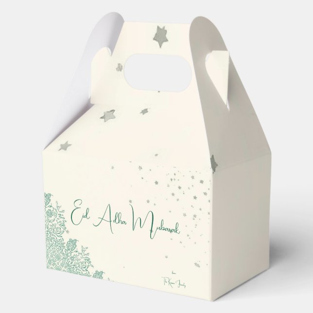 Eid  Al Adha Sage Green Dinner  Favor Boxes (Back)