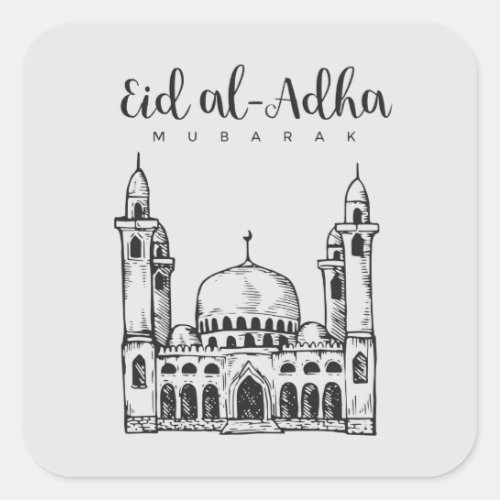 eid al adha square sticker