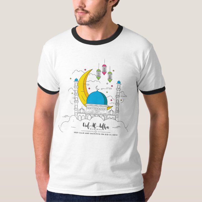 Eid Al Adha White Men's T-Shirts Design (Front)