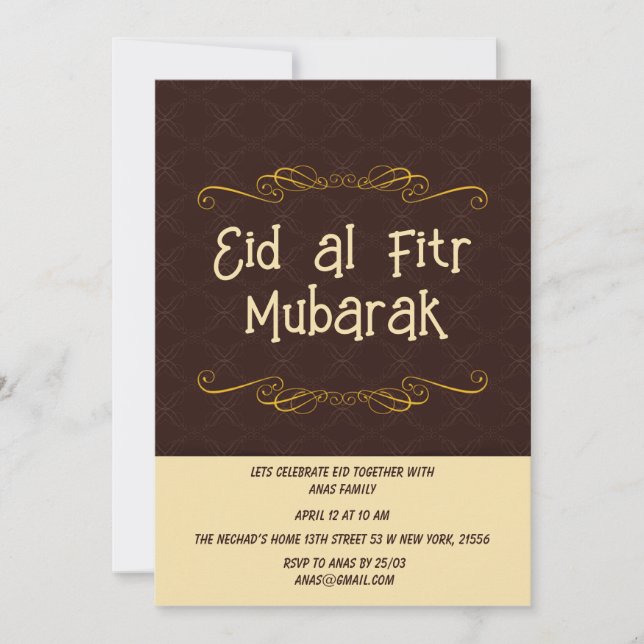 Eid al Fitr Celebration Invitation (Front)