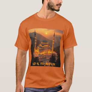 Eid Al Fitr Festive Gold Art Tshirt For Men