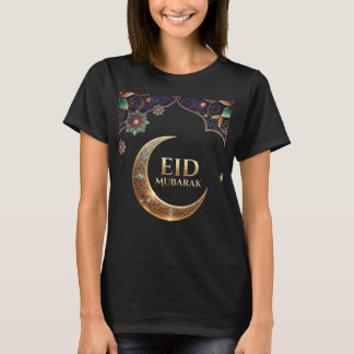 Eid al fitr Islamic celebration Gold And navy T-Shirt