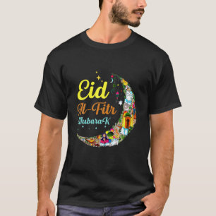 Eid Al-Fitr Mubarak Happy Eid Crescent Moon Eid Pr T-Shirt