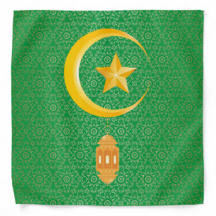 Eid al Fitr Mubarak Ramadan Kareem Moon Star Bandana
