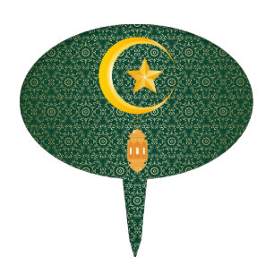 Eid al Fitr Mubarak Ramadan Kareem Moon Star Cake Topper