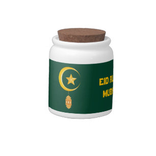 Eid al Fitr Mubarak Ramadan Kareem Moon Star Candy Jar