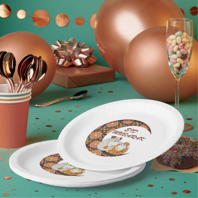eid aladha mubarak 2023 paper plates (Multi)