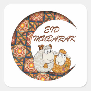 eid aladha mubarak 2023 square sticker