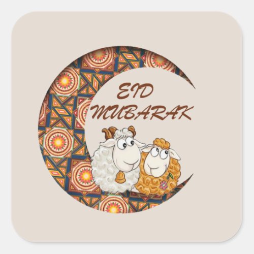 eid aladha mubarak 2024 square sticker