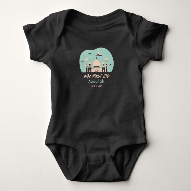Eid baby My first Eid Personalize Bodysuit (Front)