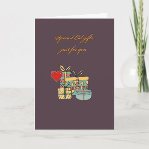 Eid cards with gifts