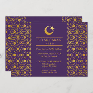 Eid Celebration Party Invitation Islamic Pattern