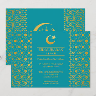 Eid Celebration Party Invitation Islamic Pattern