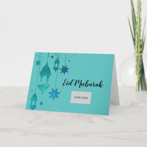 Eid Corporate Greeting Card _ Light Blue