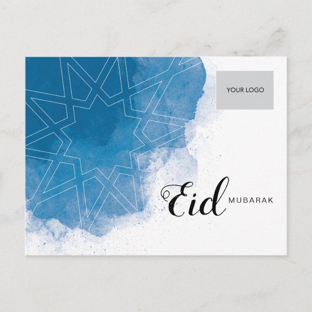 Eid Corporate Postcard - Blue (Front)