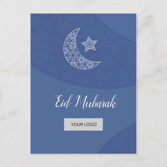 Eid Corporate Postcard - Blue (Front)