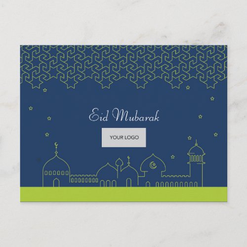 Eid Corporate Postcard _ Blue  Green