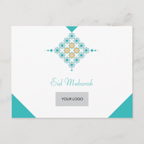 Eid Corporate Postcard _ Turquoise  Orange