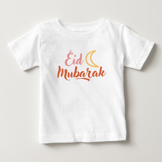 Eid Fitr Adha Mubarak Islamic Baby T-Shirt (Front)