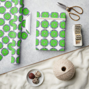 Eid floral 8-pointed star wrapping paper